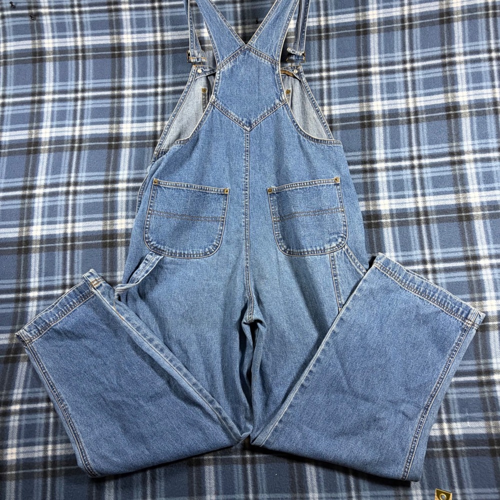 Vintage Disney Winnie the Pooh Tigger Denim Overalls Medium Blue Cotton Blitzz - Picture 8 of 8